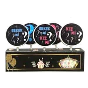 Cinsiyet Pasta Mumu 5 Adet