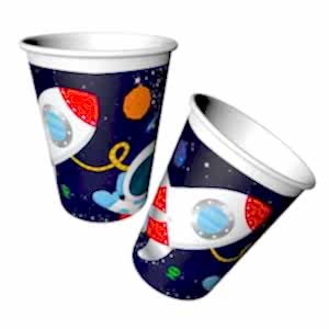 Kozmik Uzay Temalı Bardak 8 Adet