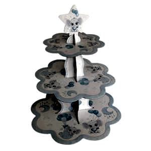 Fil Temalı Kek Standı Mavi