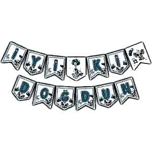 Fil Temalı İyi ki Doğdun Banner Mavi