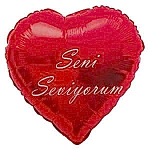 Seni Seviyorum Kalp Folyo Balon