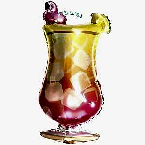 Flamingo Kokteyl Bardak Folyo Balon