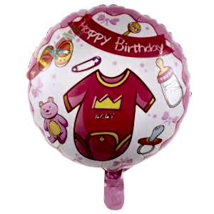 Baby Happy Birthday Folyo Balon Pembe