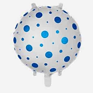 Mavi Puantiyeli Folyo Balon