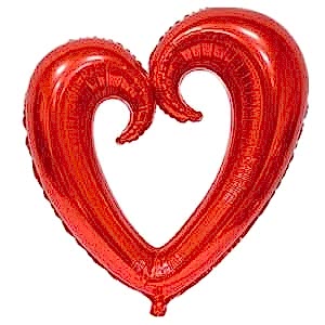 Boş Kalp Folyo Balon Kırmızı 100 cm