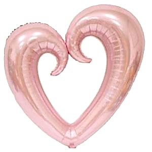 Boş Kalp Folyo Balon Rose Gold 100 cm