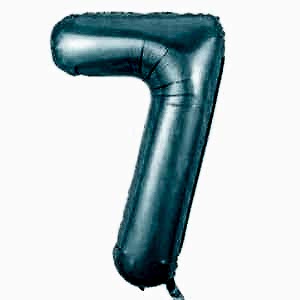 7 Rakam Folyo Balon Mavi 76 cm