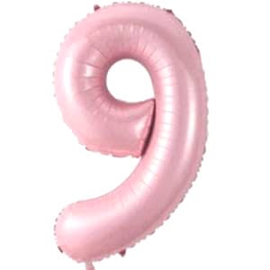 9 Rakam Folyo Balon Pembe 76 cm