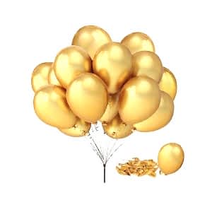 Metalik Balon Altın Renk 100 Adet