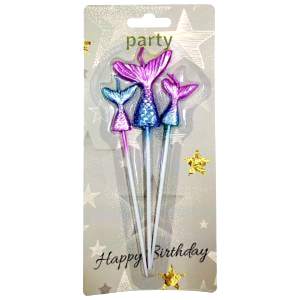 Deniz Kızı Kuyruğu Pasta Mumu